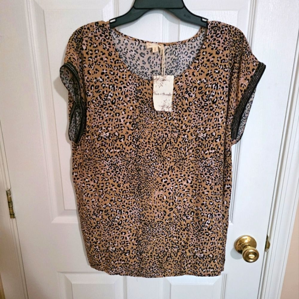 Hem & Thread Leopard Print Women's Top